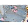 Load image into Gallery viewer, [YOYO CLUB Series] ★Skirt★ Bottoms Denim Skirt Floral Pattern Ladies Blue Blue Design Available
