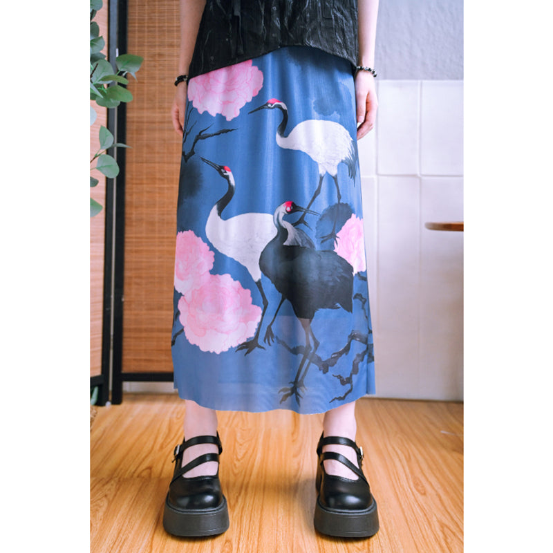 [Big Blue Dragon Series]★China style trousers★Bottoms Gaucho pants Loose Casual Black Black