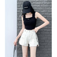 Load image into Gallery viewer, [Flower Series] ★Shorts★ Shorts Pants Denim 2color Easy to match Summer SML Blue Black
