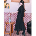 Load image into Gallery viewer, [Kokaisha Series] ★China style pants★ Chiffon gaucho pants Spring/Summer Loose Black Black SML XL
