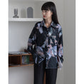 Load image into Gallery viewer, [YOUZI Series] ★Shirt★ Tops Long Sleeve Shirt Floral Shirt Women's Chiffon Print Retro
