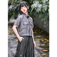 Load image into Gallery viewer, [Daiseiryuu 4 Series] ★Chinese-style tops★ Outerwear, shirts, long-sleeved shirts, sun protection, Chinese clothing, gray
