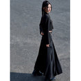 Load image into Gallery viewer, [Yunman slanted hairpin series] ★China style skirt★ Skirt with chain Bottoms Long skirt Chinese clothes Slimming black Black
