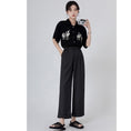 Load image into Gallery viewer, [HUAYUXIN Series] ★Tops★ 2color Shirt Short Sleeve Embroidery Women's Temperament Enhancement Chiffon Black White
