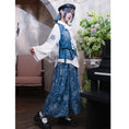 Load image into Gallery viewer, [Kokaisha---Butterfly Gin Series] Chinese-style trousers, bottoms, gaucho pants, original, slimming, switching, floral pattern
