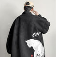 Load image into Gallery viewer, [WUSHE Series]★China style outerwear★ 4color Regular type or brushed lining type Jacket Cat Cat Cat Ink pattern Unisex Men's Large size
