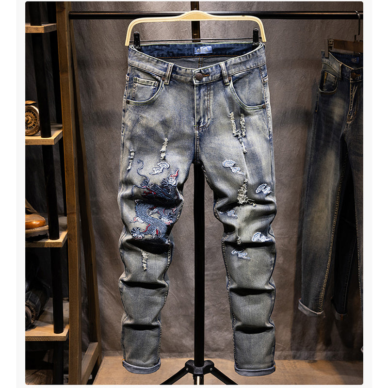 [BIGEMAN Series] ★Denim pants★ 2 colors Bottoms Unisex Men's Casual Simple Easy to match