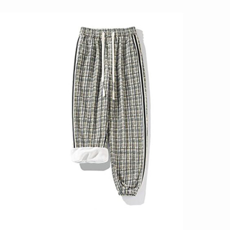 [BIGEMAN Series] ★Casual Pants★ Brushed lining 2color Bottoms Pants Unisex Men's Large Size Plaid Pattern