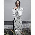 Load image into Gallery viewer, ✿New item! [Da Qinglong Shu Series] ★China style dress★ Cheongsam dress velvet butterfly long length color scheme slimming
