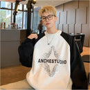 [NANSHI Series] ★Tops★ 2color Sweatshirt Unisex Men's Black White Color Scheme Casual