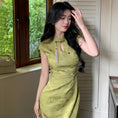 Load image into Gallery viewer, [XJJ Series] ★Chinese Dress★ Chinese-style dress, sexy, slimming, for women, improves your personality, green
