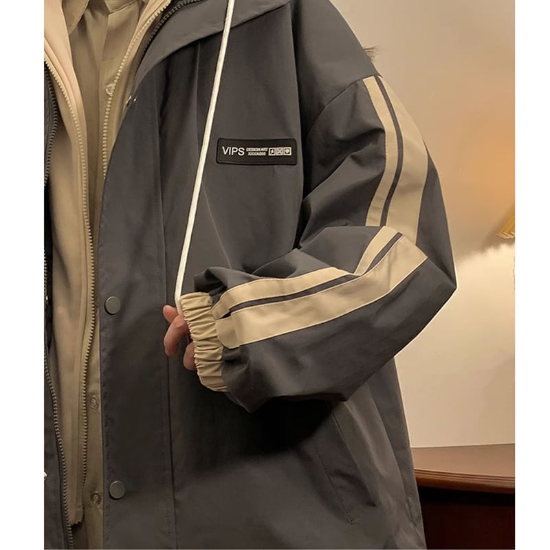 [CHAOMEICHEN Series]★Jacket★ 4color Outerwear Faux Layered Unisex Men's Large Size