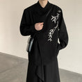 Load image into Gallery viewer, [Illustrated series] ★China style shirt★ Tops Bamboo embroidery Unisex Men's Black Cool
