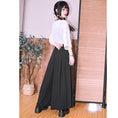 Load image into Gallery viewer, [Kokaisha Series] ★China style pants★ Chiffon gaucho pants Spring/Summer Loose Black Black SML XL
