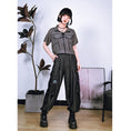 Load image into Gallery viewer, [Kokaisha---Butterfly Gin Series] Chinese-style trousers, bottoms, gaucho pants, original, slimming, switching, floral pattern
