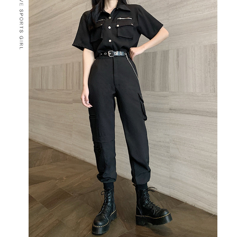 [XRSM Series]★Setup Single Order★ Shirt or Pants Casual Cool Black Black