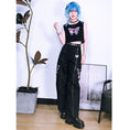 Load image into Gallery viewer, [Kokaisha---Butterfly Gin Series] Chinese-style trousers, bottoms, gaucho pants, original, slimming, switching, floral pattern
