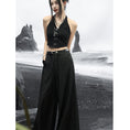 Load image into Gallery viewer, [Big Blue Dragon Series]★China style trousers★Bottoms Gaucho pants Loose Casual Black Black
