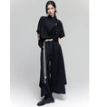 Load image into Gallery viewer, [Cong Tailor Series] ★Chinese-style pants★ Casual pants, trousers, bottoms, unisex, men's, large size, switching, ink-wash pattern, black
