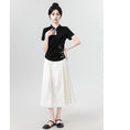 Load image into Gallery viewer, [WEIWU series] ★Chinese style tops★ 2 colors Short sleeve T-shirts for women Easy to match Slimming Cute
