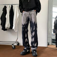 Load image into Gallery viewer, [LGH Series] ★Denim Pants★ Bottoms Pants Unisex Men's Tie-dye Stylish Black Black Jeans
