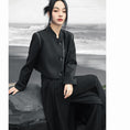 Load image into Gallery viewer, ✿New item! [Big Blue Dragon Series] ★China style outerwear★ Blazer, short length, easy to match, simple, black, black
