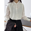 Load image into Gallery viewer, [Tachibana Series]★Shirt★ Tops, long sleeve shirts, women's, improves temperament, simple, white, easy to match
