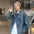 Load image into Gallery viewer, [V37 Series]★Jacket★ 2color outerwear unisex men's denim jacket jeans cool
