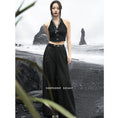 Load image into Gallery viewer, [Big Blue Dragon Series]★China style trousers★Bottoms Gaucho pants Loose Casual Black Black
