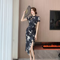 Load image into Gallery viewer, [Hanamori Series]★Chinese style dress★ Improved Chinese dress, fake layered, cute Chinese clothing
