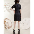 Load image into Gallery viewer, [HANYUNSHI Series]★Cheongsam dress★ Chinese style dress, short sleeves, short length, cute, butterfly
