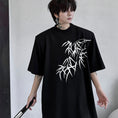 Gallery viewerに画像を読み込む, 【ZHUIYIシリーズ】★チャイナ風トップス★ 2color Tシャツ 半袖 竹 竹柄 メンズ カジュアル 合わせやすい
