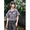 Load image into Gallery viewer, [Daiseiryuu 4 Series] ★Chinese-style tops★ Outerwear, shirts, long-sleeved shirts, sun protection, Chinese clothing, gray
