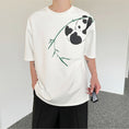 Load image into Gallery viewer, [ZHUIYI series] ★Chinese style tops★ 2color T-shirt, short sleeve, bamboo, bamboo pattern, panda, men's, casual, black, white
