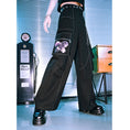 Load image into Gallery viewer, [Kokaisha---Butterfly Gin Series] Chinese-style trousers, bottoms, gaucho pants, original, slimming, switching, floral pattern
