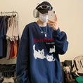 Load image into Gallery viewer, [XIHA Series] ★Tops★ 8color Sweatshirt Unisex Men's Large Size Cat Cat Blue White Black Gray Red Green
