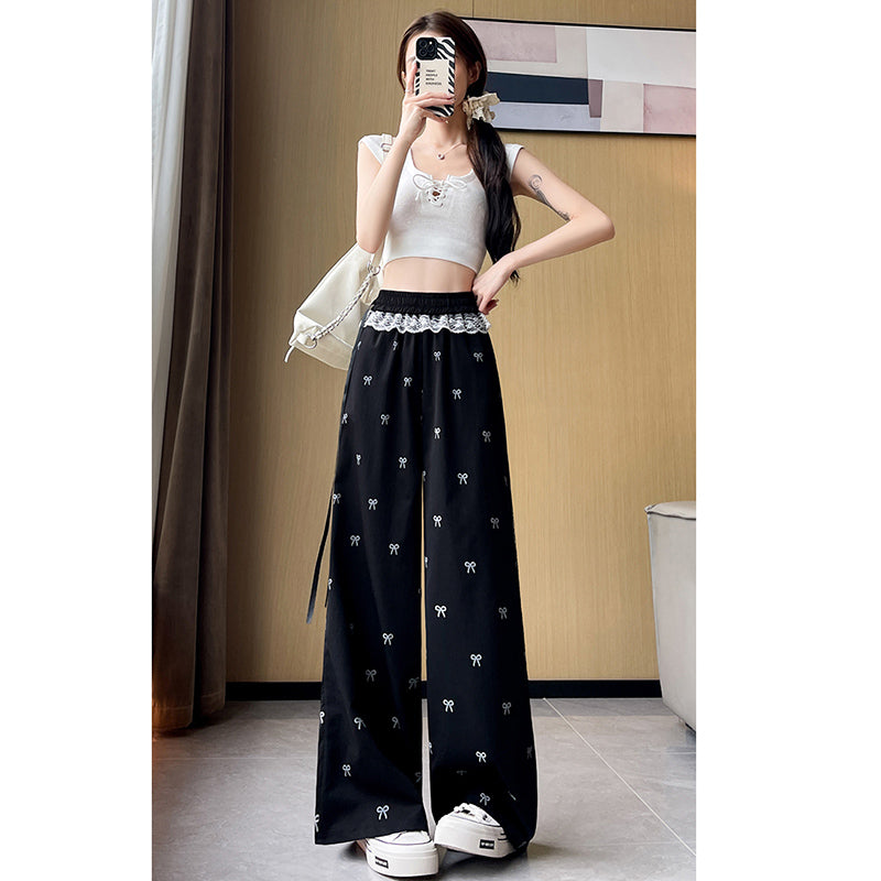 [PPG Series] ★Chinese-style pants★ 2 colors Bamboo Casual pants Trousers Bottoms Unisex Men's Large size Cool Thin Summer clothes Black Gray