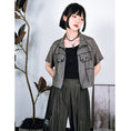 Load image into Gallery viewer, [Daiseiryuu 4 Series] ★Chinese-style tops★ Outerwear, shirts, long-sleeved shirts, sun protection, Chinese clothing, gray
