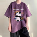 Load image into Gallery viewer, [SENSU Series]★T-shirt★ 9color Tops Short Sleeve Panda Unisex Men's Large Size Black White Red Green Gray Purple
