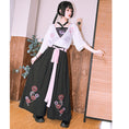 Load image into Gallery viewer, [Kokaisha Series] ★China style pants★ Chiffon gaucho pants Spring/Summer Loose Black Black SML XL
