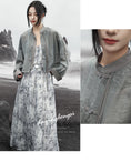 Load image into Gallery viewer, [Daiseiryuu 4 Series] ★Chinese-style tops★ Outerwear, shirts, long-sleeved shirts, sun protection, Chinese clothing, gray
