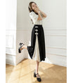 Load image into Gallery viewer, [Women's University 18 Series] ★China Style Skirt★ Bottoms Ladies Switching Black Black Elastic Waist
