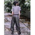 Load image into Gallery viewer, [Kokaisha---Butterfly Gin Series] Chinese-style trousers, bottoms, gaucho pants, original, slimming, switching, floral pattern
