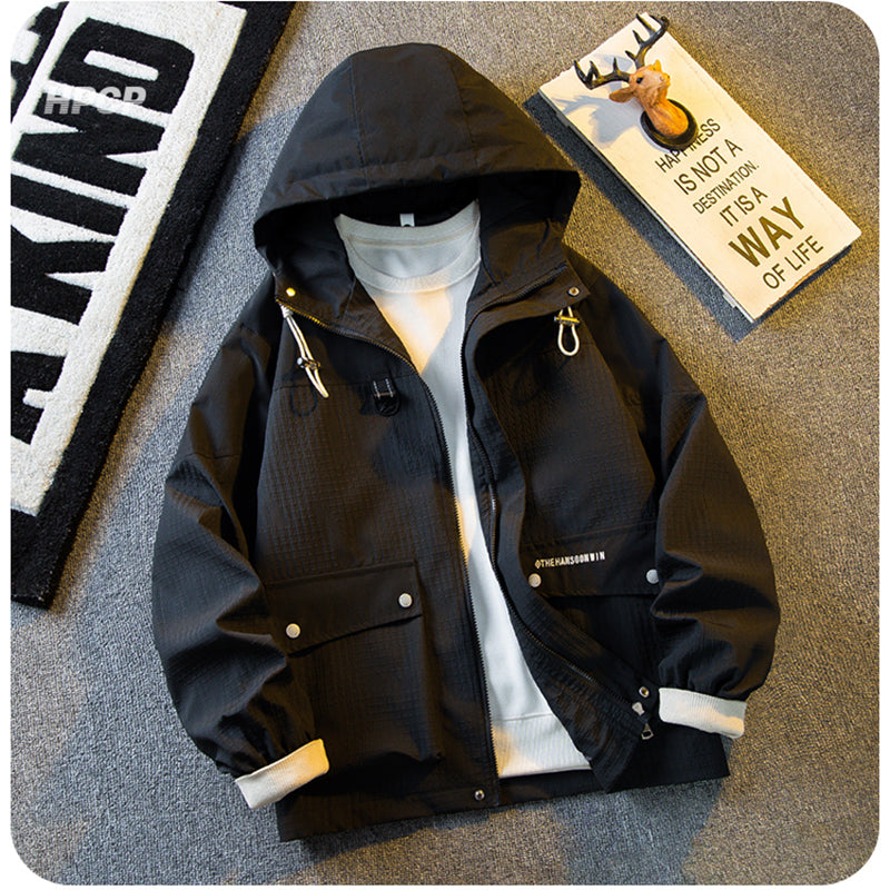 [HPCP Series]★Jacket★ 4color outerwear unisex men's large size color scheme black white green gray