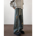 Load image into Gallery viewer, [PPG Series]★Denim Pants★ 2color Jeans Bottoms Trousers Unisex Men's Cross Black Blue
