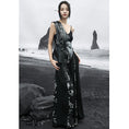 Load image into Gallery viewer, [Big Blue Dragon Series]★China style trousers★Bottoms Gaucho pants Loose Casual Black Black
