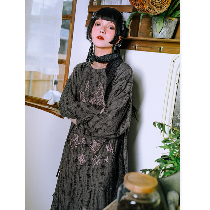 [Kokaisha---Butterfly Gin Series] ★Chinese-style top★ Happi coat, outerwear, unique, embroidered, butterfly, retro, easy to match