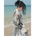 Load image into Gallery viewer, [Daiseiryuu 4 Series] ★Chinese-style tops★ Outerwear, shirts, long-sleeved shirts, sun protection, Chinese clothing, gray
