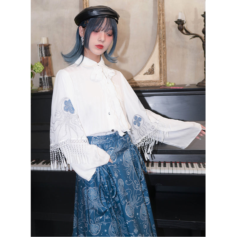 [Kokaisha---Butterfly Gin Series] ★Chinese-style top★ Happi coat, outerwear, unique, embroidered, butterfly, retro, easy to match