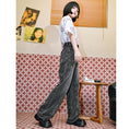 Load image into Gallery viewer, [Kokaisha Series] ★China style pants★ Chiffon gaucho pants Spring/Summer Loose Black Black SML XL
